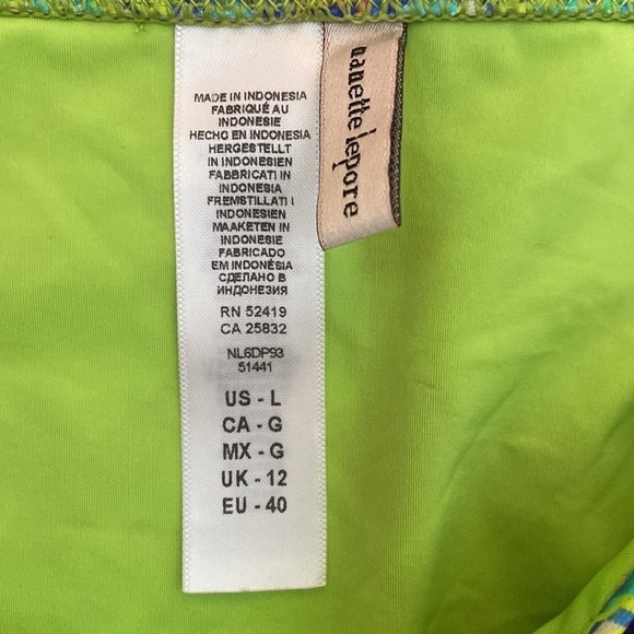 Nanette Lepore full coverage, hipster, bright multicolored bikini bottom - Picture 3 of 6